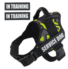 Harnais pour Chien d'Assistance avec Patchs Réfléchissants | Gilet Anti-Traction