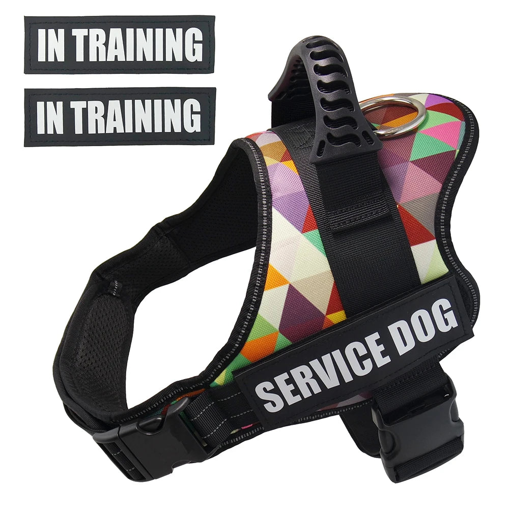 Service Dog Harness with Reflective Patches | No-Pull Support Vest