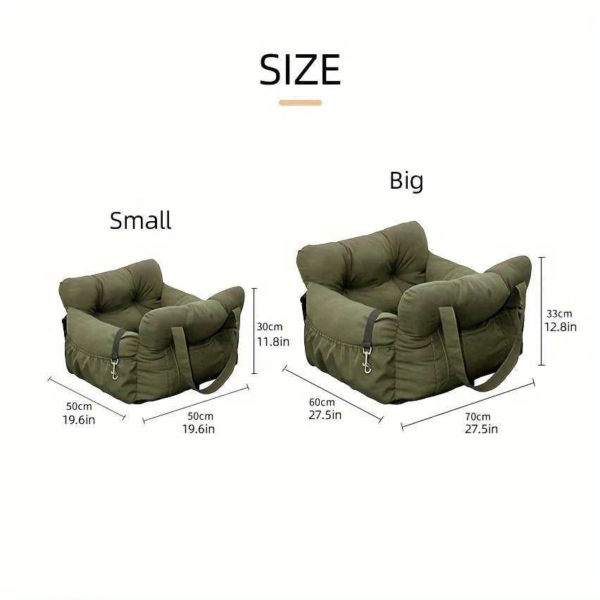 Premium Dog Car Seat with Safety Belt