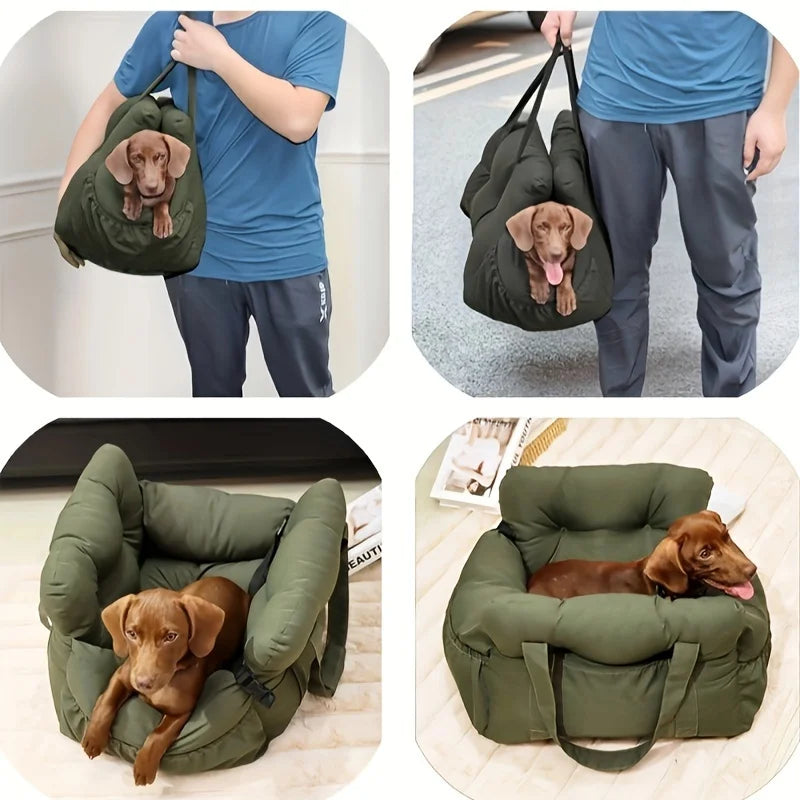 Premium Dog Car Seat with Safety Belt