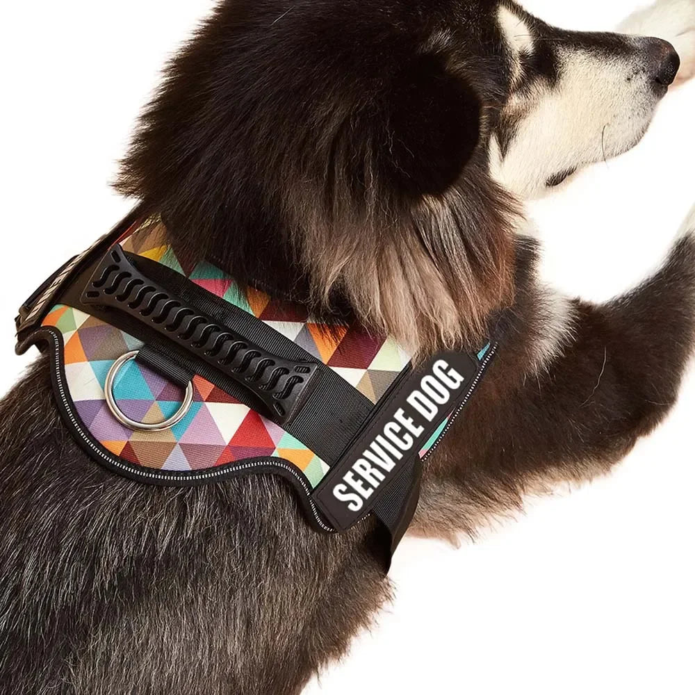 Service Dog Harness with Reflective Patches | No-Pull Support Vest