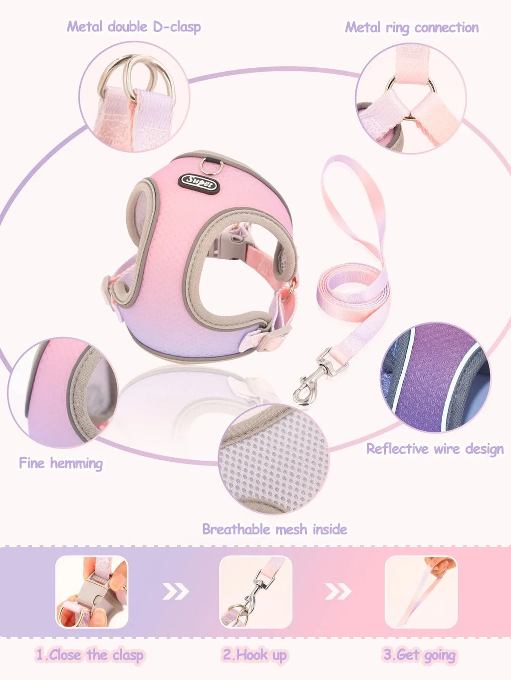 Adjustable Step-In Dog Harness