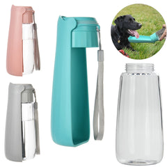 Gourde pour Chien Portable avec Bol Anti-Fuite | Fontaine d'Eau de Voyage pour Animal