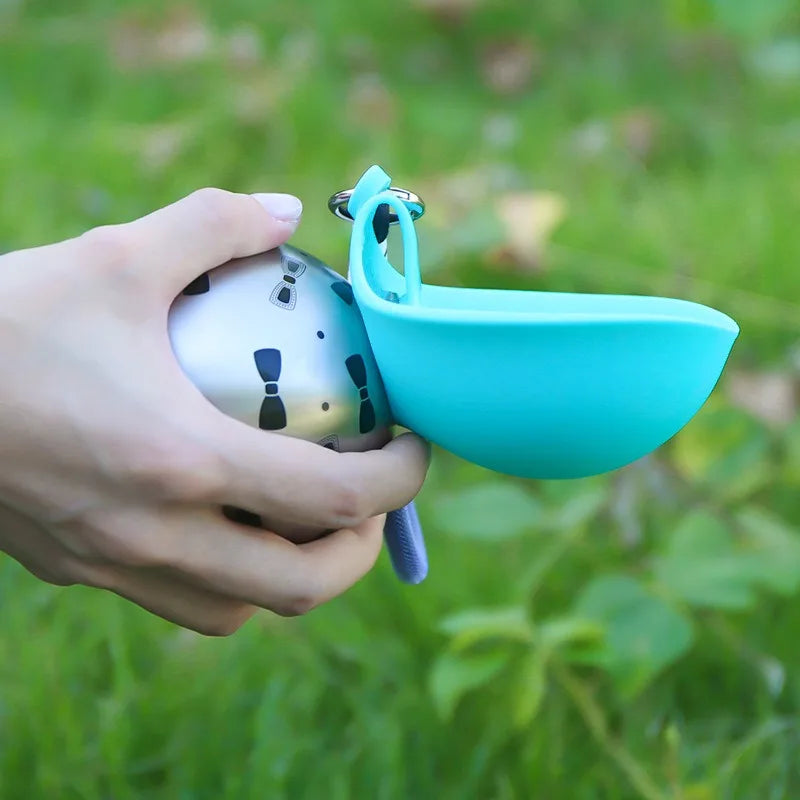 Compact Stainless Steel Dog Water Bottle