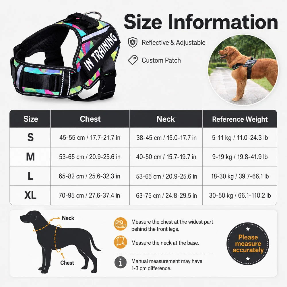 Premium No-Pull Adjustable Dog Harness | Reflective & Breathable